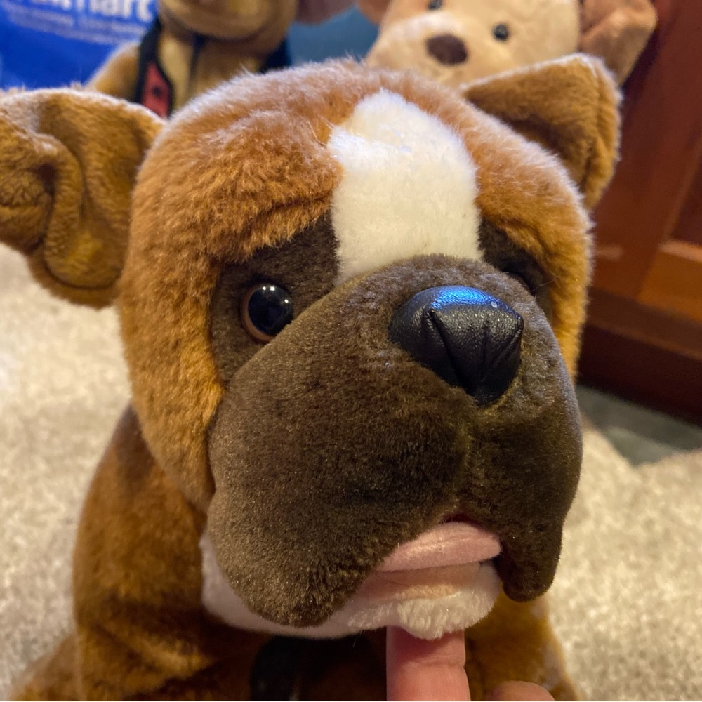 Build-A-Bear Cream and Brown Plush Dog Toy